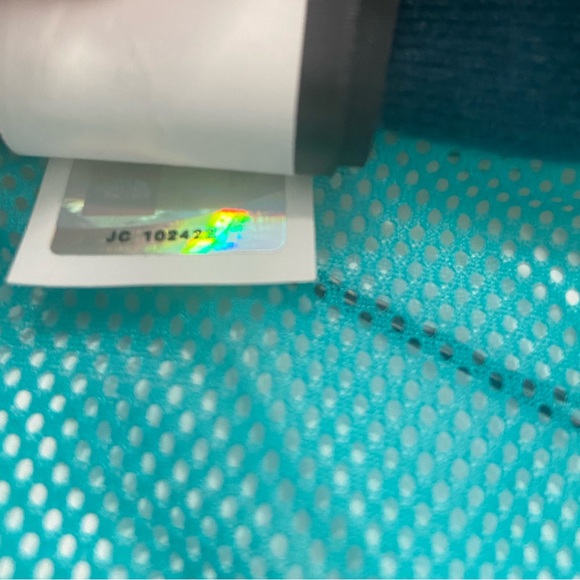 The North Face Printed Antora Raincoat Jacket Neon Green and Teal Rare NWOT - Picture 7 of 7